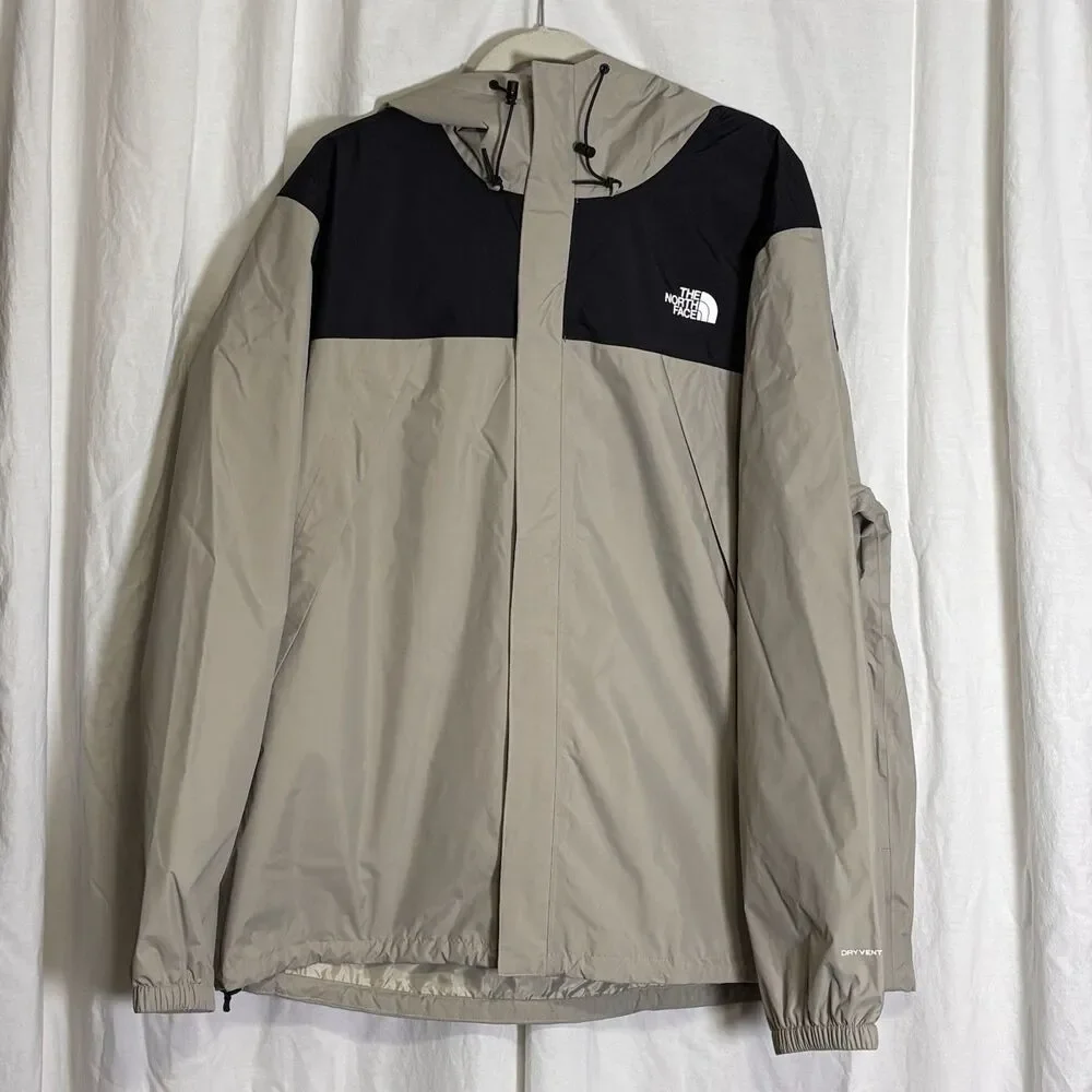 THE NORTH FACE MEN'S ANTORA DRYVENT JACKET Clay Gray / TNF Black 2XL NWT